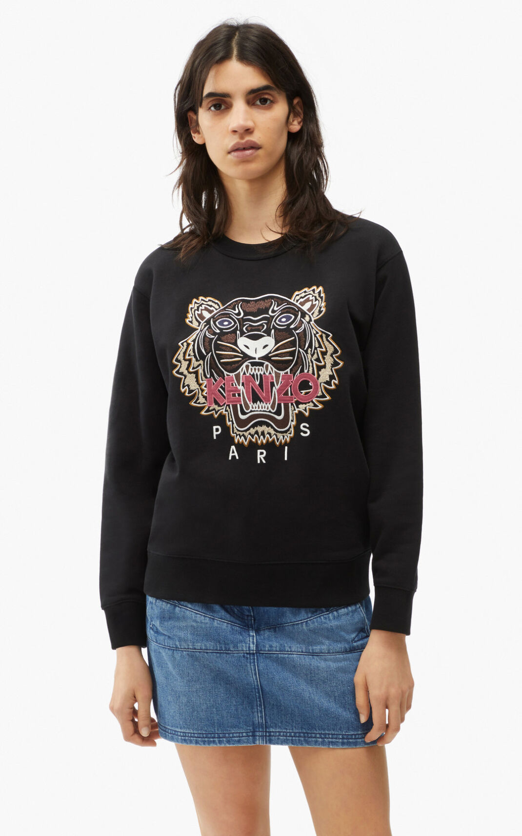 Sudadera Kenzo Tiger Mujer Negras MNH385796